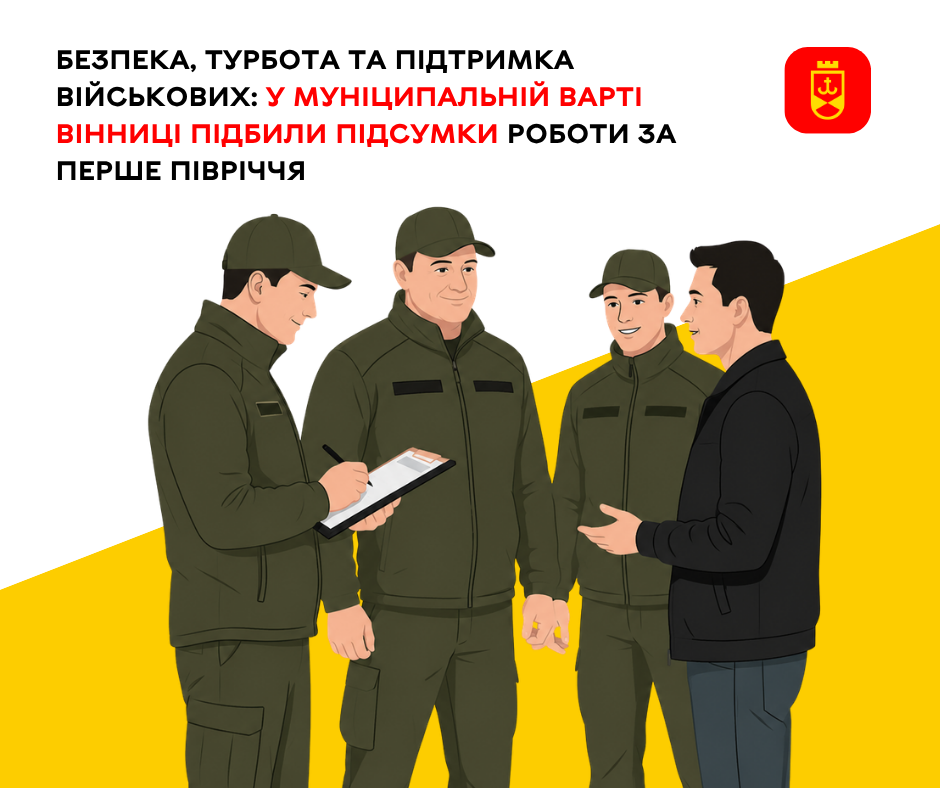 Безпека, турбота та підтримка військових: у Муніципальній варті Вінниці підбили підсумки роботи за перше півріччя